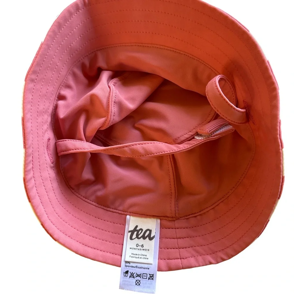 Tea Collection Pink & White Striped Kids Bucket  Hat  0-6 months (3 for $12 item